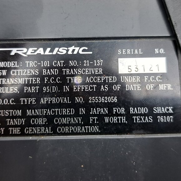 Realistic TRC-101 Transceiver 23 Channel Walky Talky - Picture 11 of 11